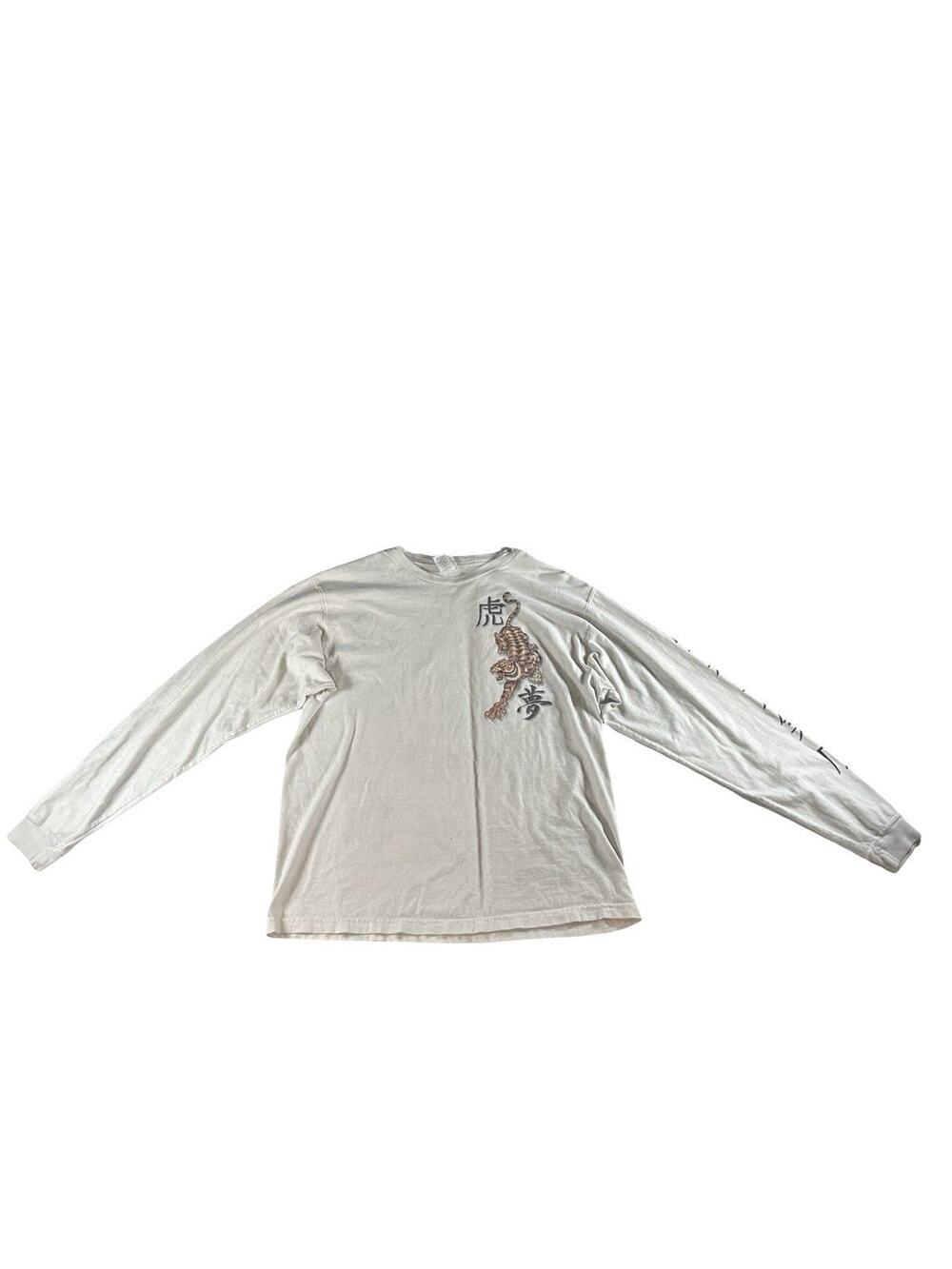 Utility Tiger Graphic Long Sleeve T-Shirt White Men’s Medium